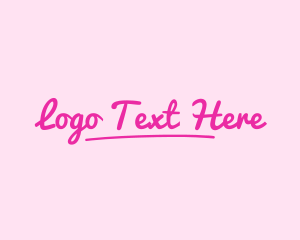 Girly - Fashion Script Brand logo design
