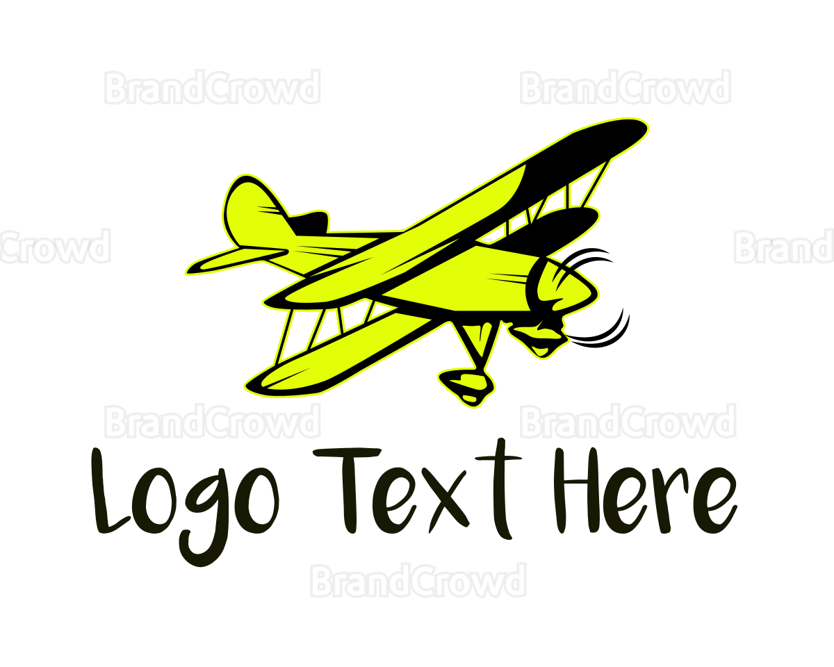 Yellow Vintage Airplane Logo | BrandCrowd Logo Maker