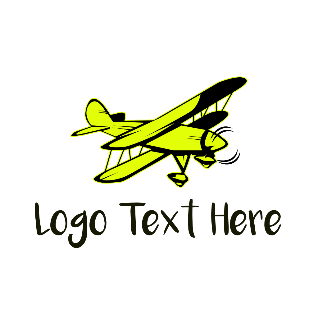 Yellow Vintage Airplane Logo | BrandCrowd Logo Maker | BrandCrowd