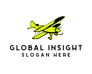 Fighter Plane - Flying Pilot Airplane logo design