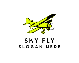 Flying Pilot Airplane logo design