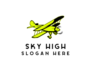 Flying Pilot Airplane logo design