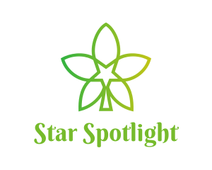 Star Cannabis Leaf logo design