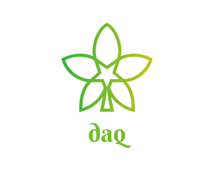 Therapy - Star Cannabis Leaf logo design