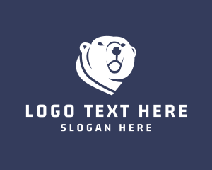 Head - Wild Polar Bear logo design