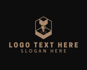 Cnc - Industrial Laser Steelworks logo design