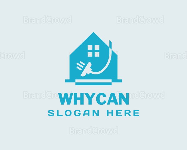 Vacuum House Caretaker Clean Logo
