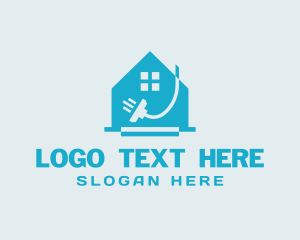 Squeegee - Vacuum House Caretaker Clean logo design