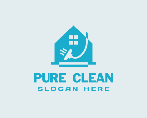 Vacuum House Caretaker Clean logo design