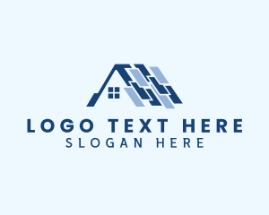 Residential - Home Roofing Property logo design