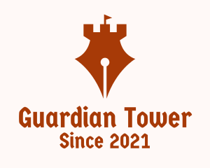 Pen Turret Tower logo design