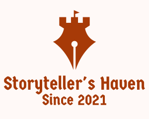 Novelist - Pen Turret Tower logo design