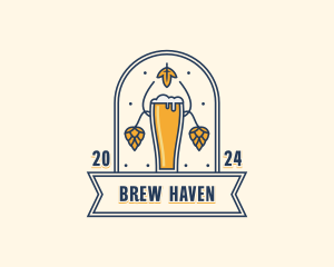 Beer Brewery Pub logo design