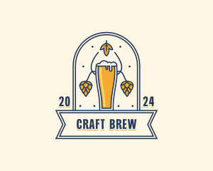 Beer Brewery Pub logo design