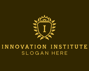 Institute - Crown Royalty Shield logo design