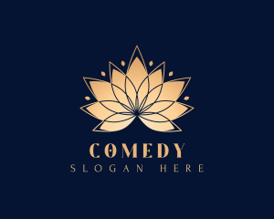 Gold Lotus Flower Logo