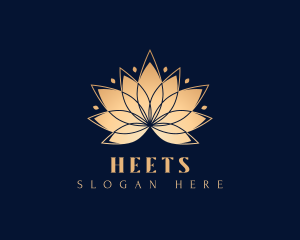 Golden - Gold Lotus Flower logo design