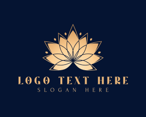 Gold Lotus Flower Logo