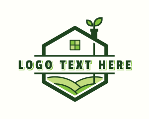 Lawn - House Plant Landscaping logo design