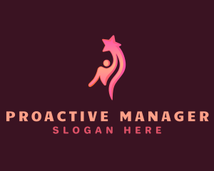 Manager - Human Abstract Coach logo design