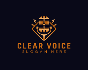 Audio Voice Podcast logo design