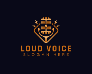 Audio Voice Podcast logo design