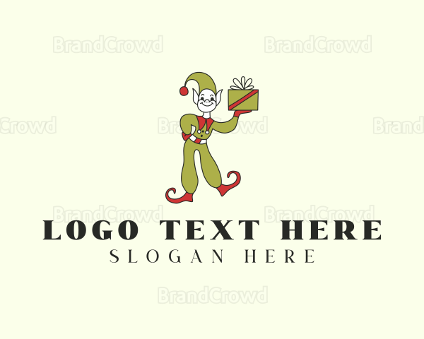 Christmas Elf Gift Logo