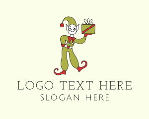 Christmas Elf Gift Logo