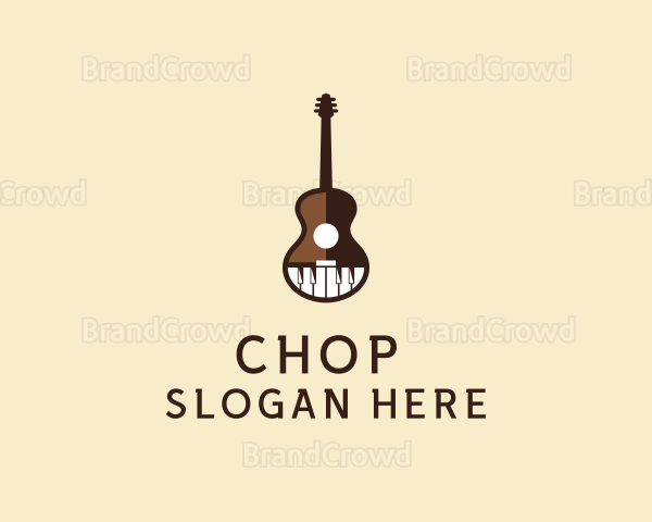 Guitar Piano Music Logo