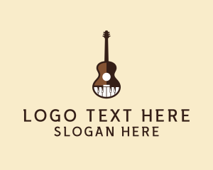 Trumpet Player - Guitar Piano Music logo design