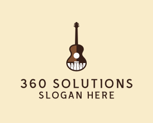 Guitar Piano Music logo design