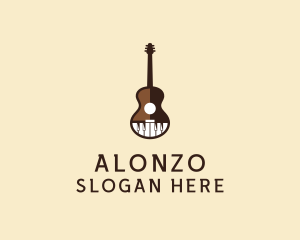 Guitar Piano Music logo design