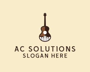 Guitar Piano Music logo design