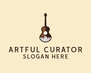 Guitar Piano Music logo design