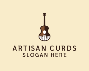 Guitar Piano Music logo design