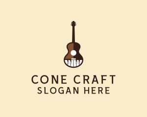 Guitar Piano Music logo design