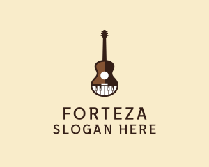 Guitar Piano Music logo design