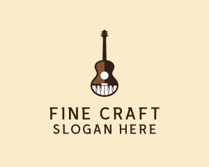 Guitar Piano Music logo design