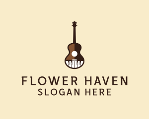 Guitar Piano Music logo design