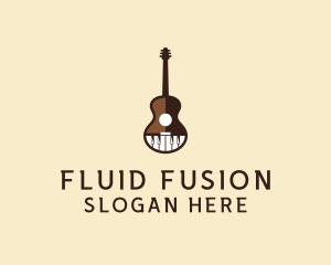 Guitar Piano Music logo design