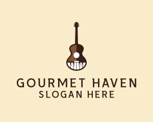 Guitar Piano Music logo design