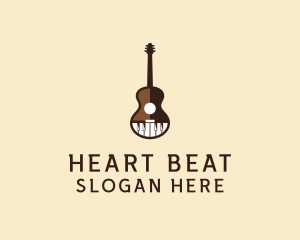 Guitar Piano Music logo design