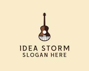 Guitar Piano Music logo design