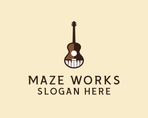 Guitar Piano Music logo design