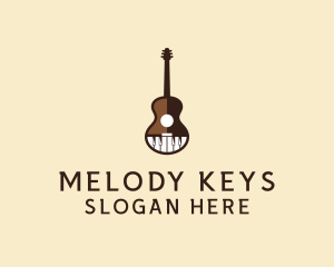 Piano - Guitar Piano Music logo design