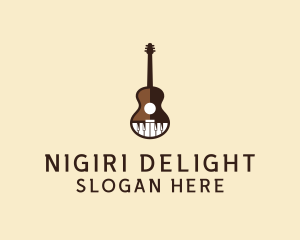 Guitar Piano Music logo design