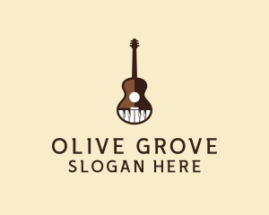 Guitar Piano Music logo design