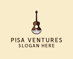 Guitar Piano Music logo design