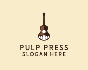 Guitar Piano Music logo design