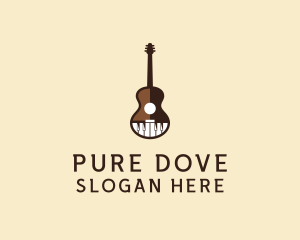 Guitar Piano Music logo design